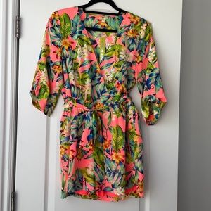 Tropical Floral Print Romper